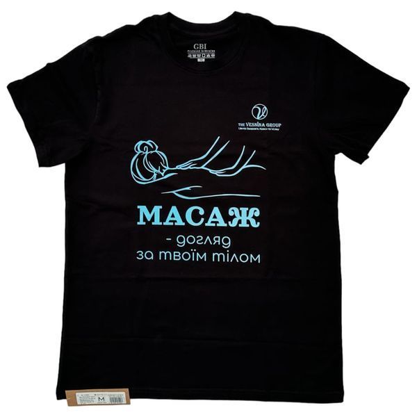Футболка массаж уход за телом черная VG-TSHIRT-MBC-BK-S фото